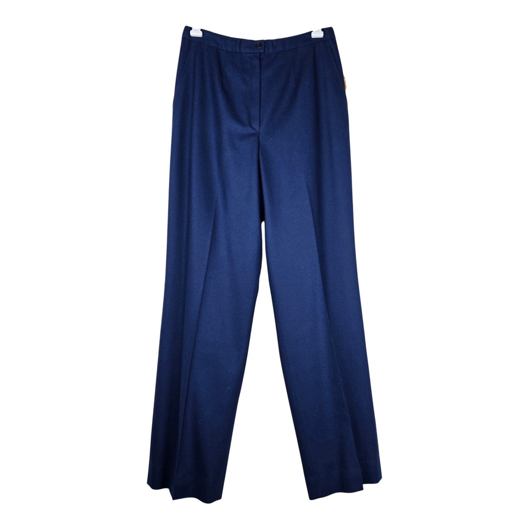 Pendleton Town & Country Womens Navy Blue Virgin Wool Trousers Pants Size 12 NWT